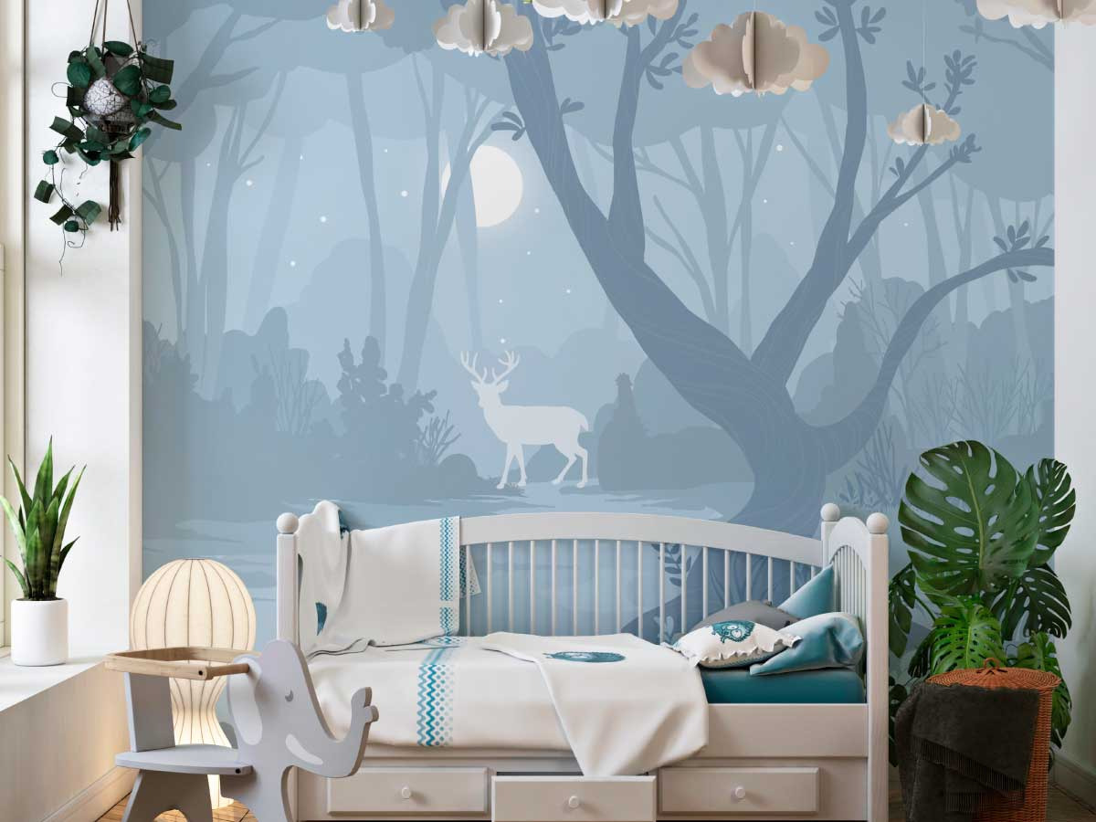 Papier peint chambre D'enfant nuit étoilée | Wall Design
